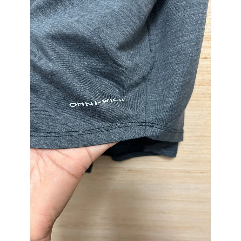 Columbia Omni-Wick Tank Top Womens XL Charcoal Grey Heathered‎ Mesh Back Active